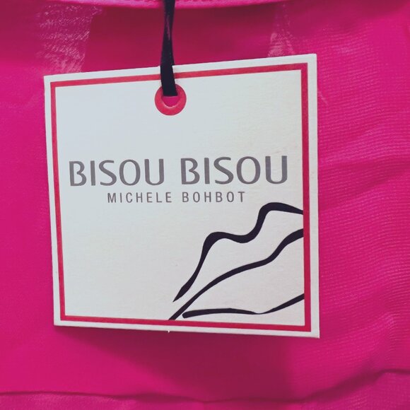 Bisou Bisou-NWT- Women's Long Sleeve Hot Pink Button Up Blouse-XS-Slit Up Back - Picture 12 of 16